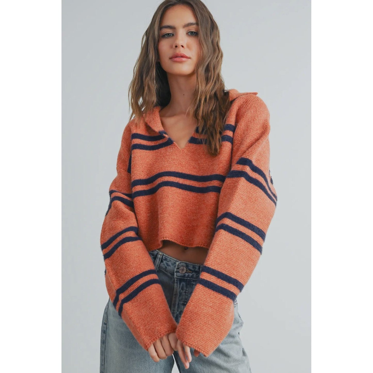 Sunset Stripes Knit Pullover