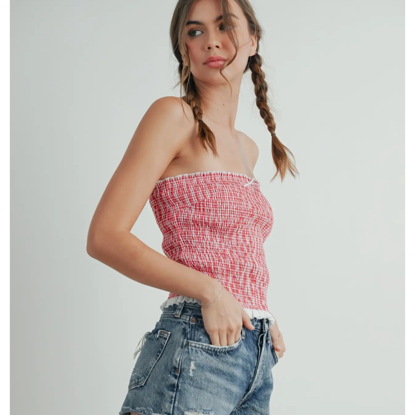 Picnic Smocked Tube Top