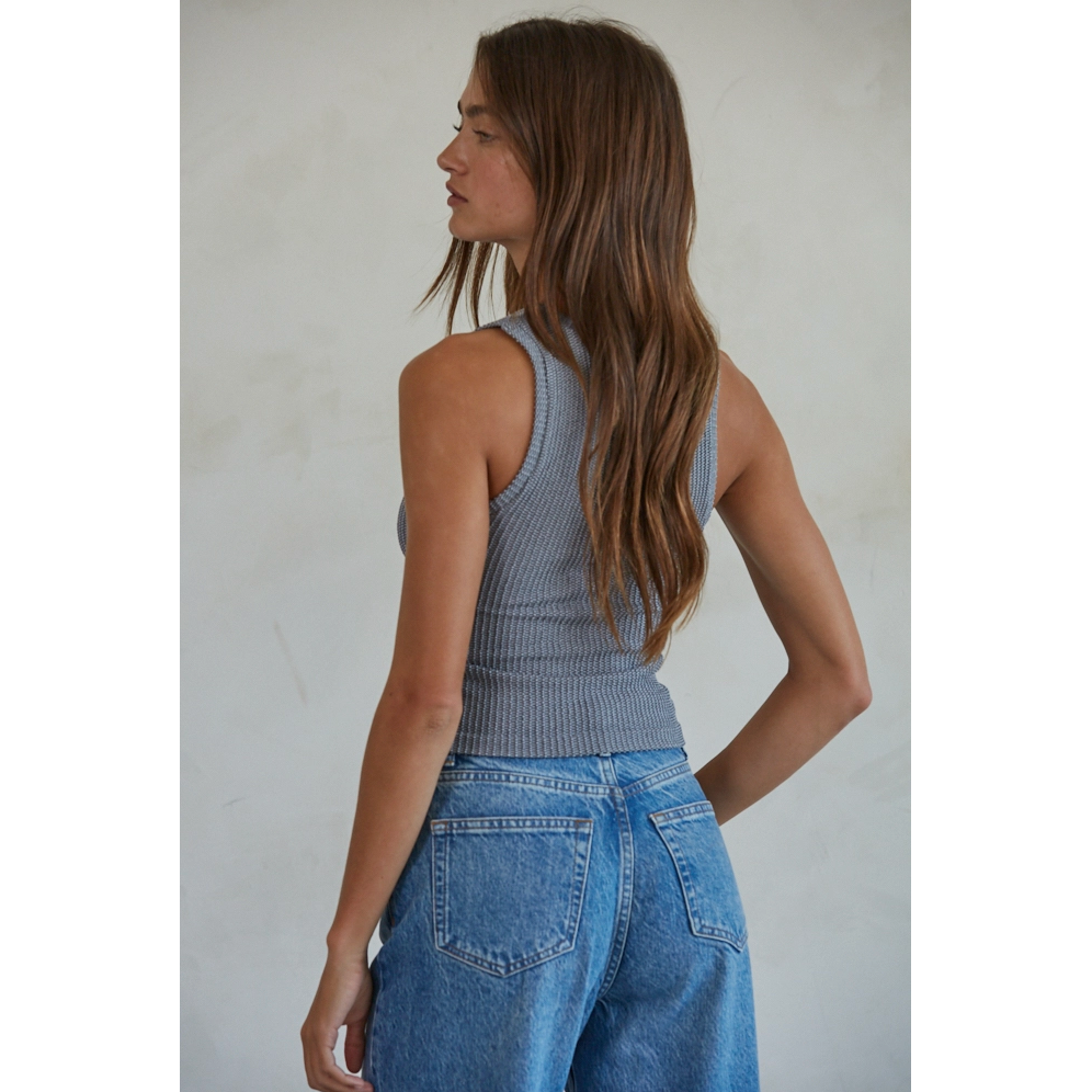 Cool Grey Essential V-Neck Tank