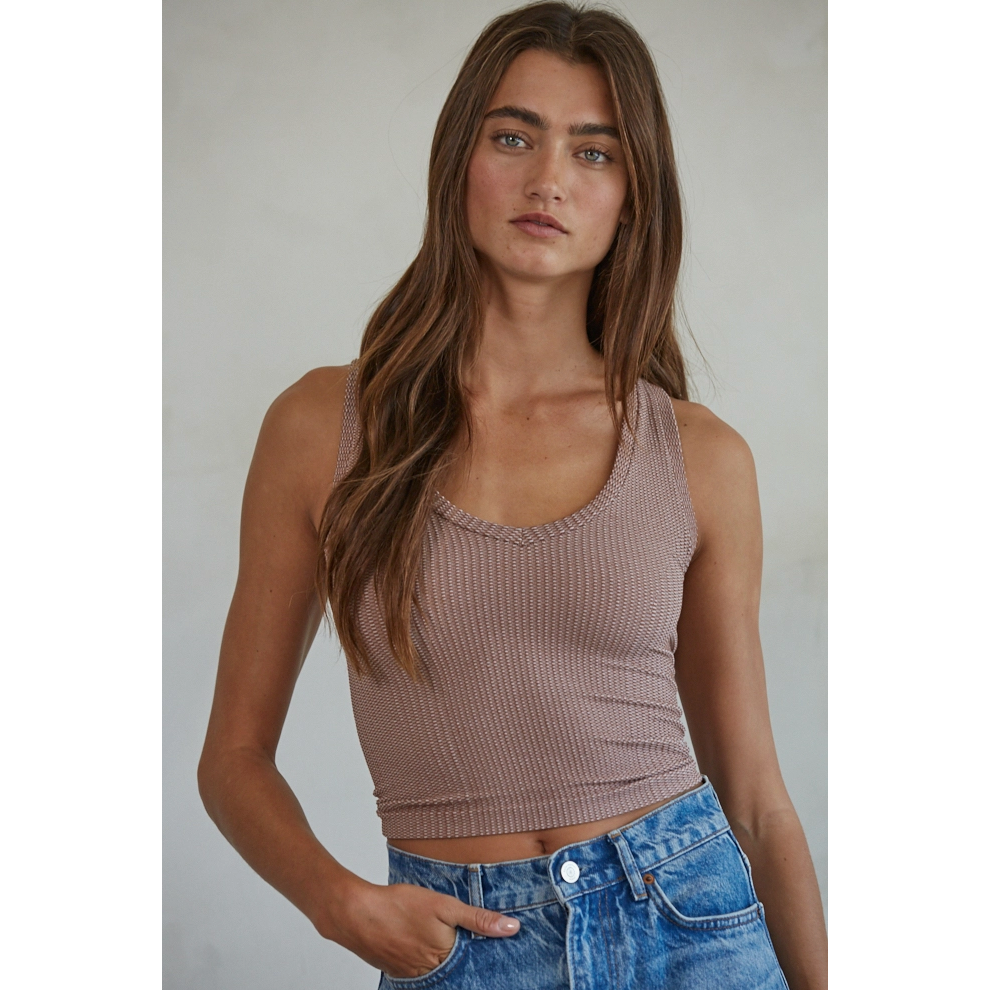 Light Rosewood Essential V-Neck Tank