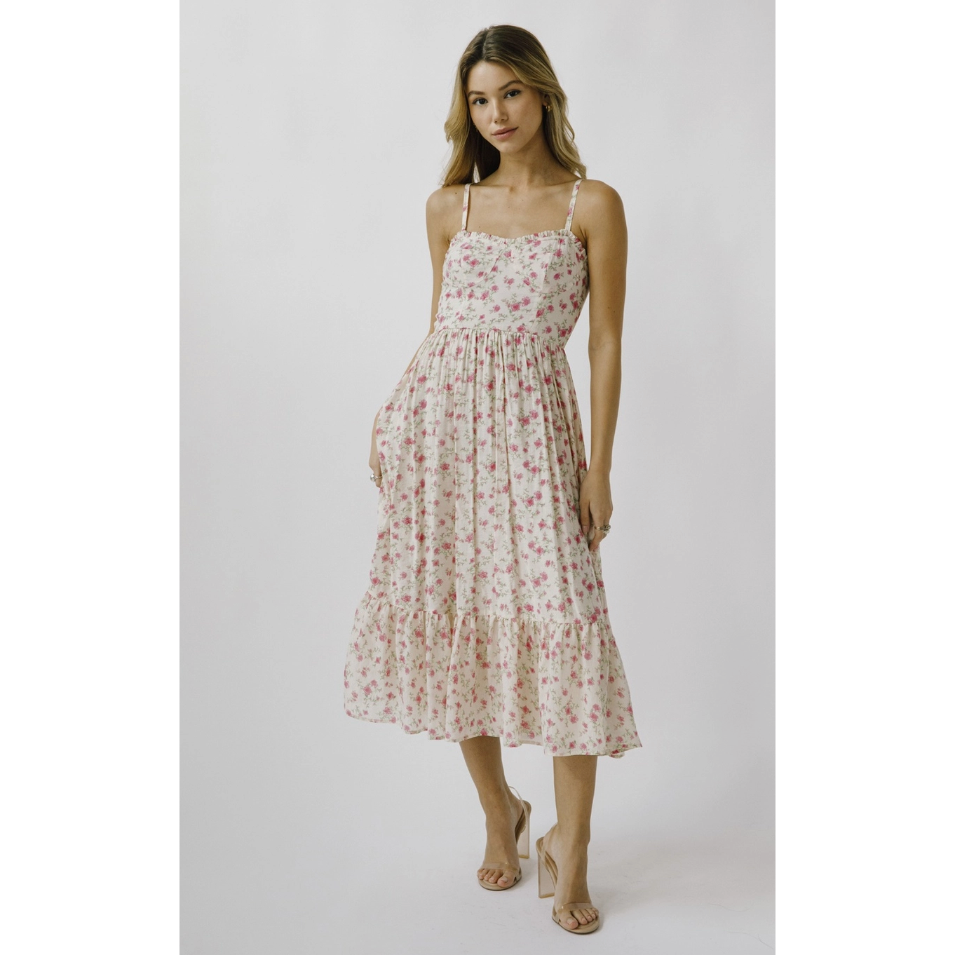 Petal Charm Midi Dress