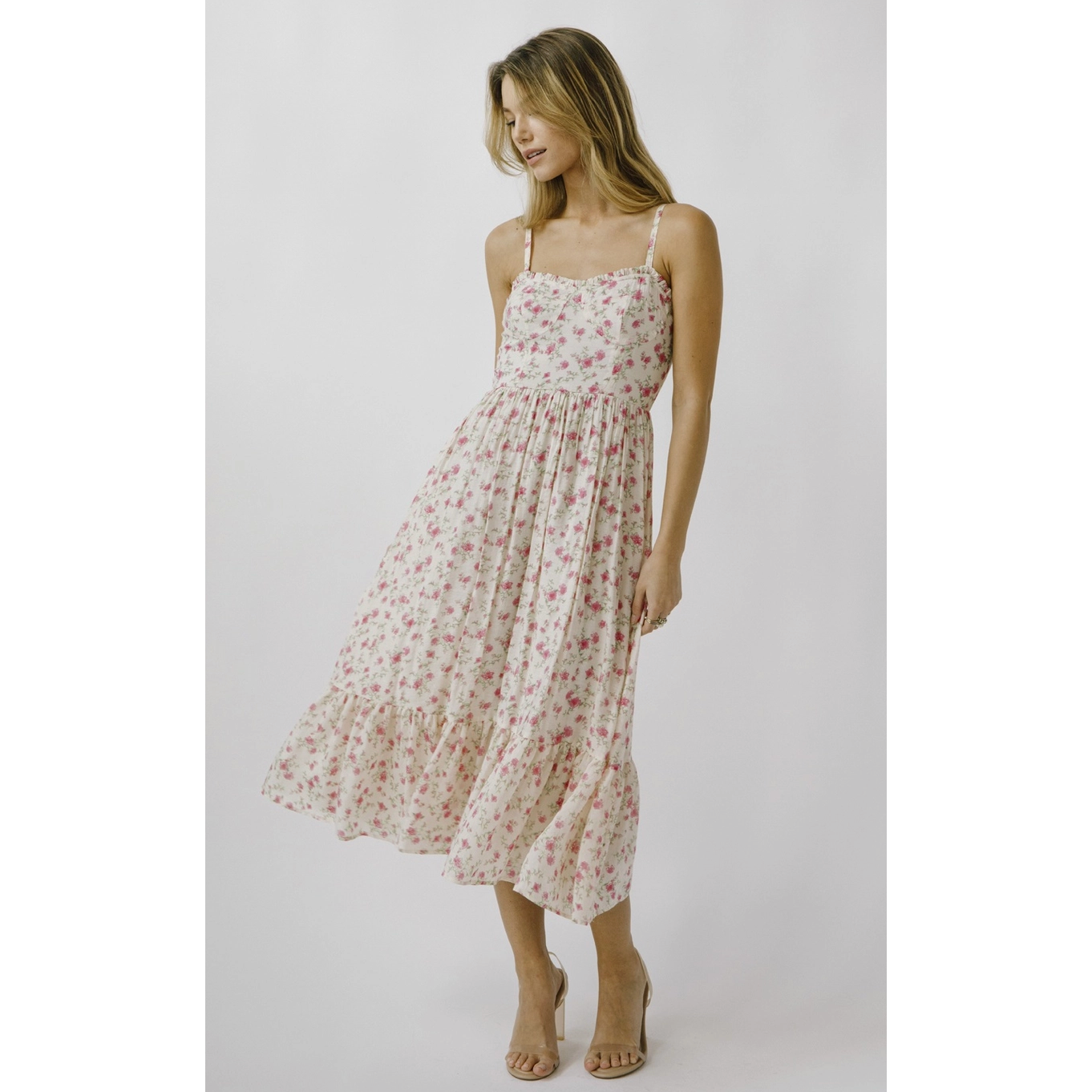 Petal Charm Midi Dress