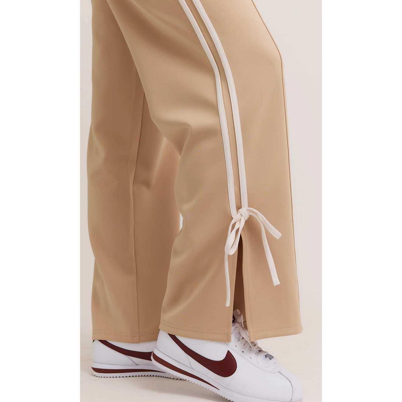 Bow Track Pants- Taupe