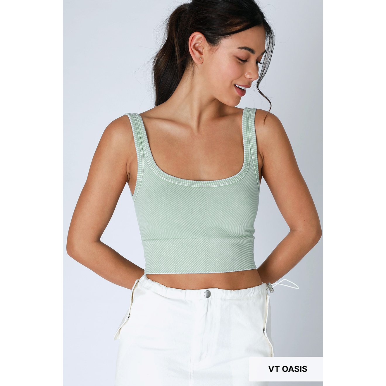 Vintage Chevron Crop Top