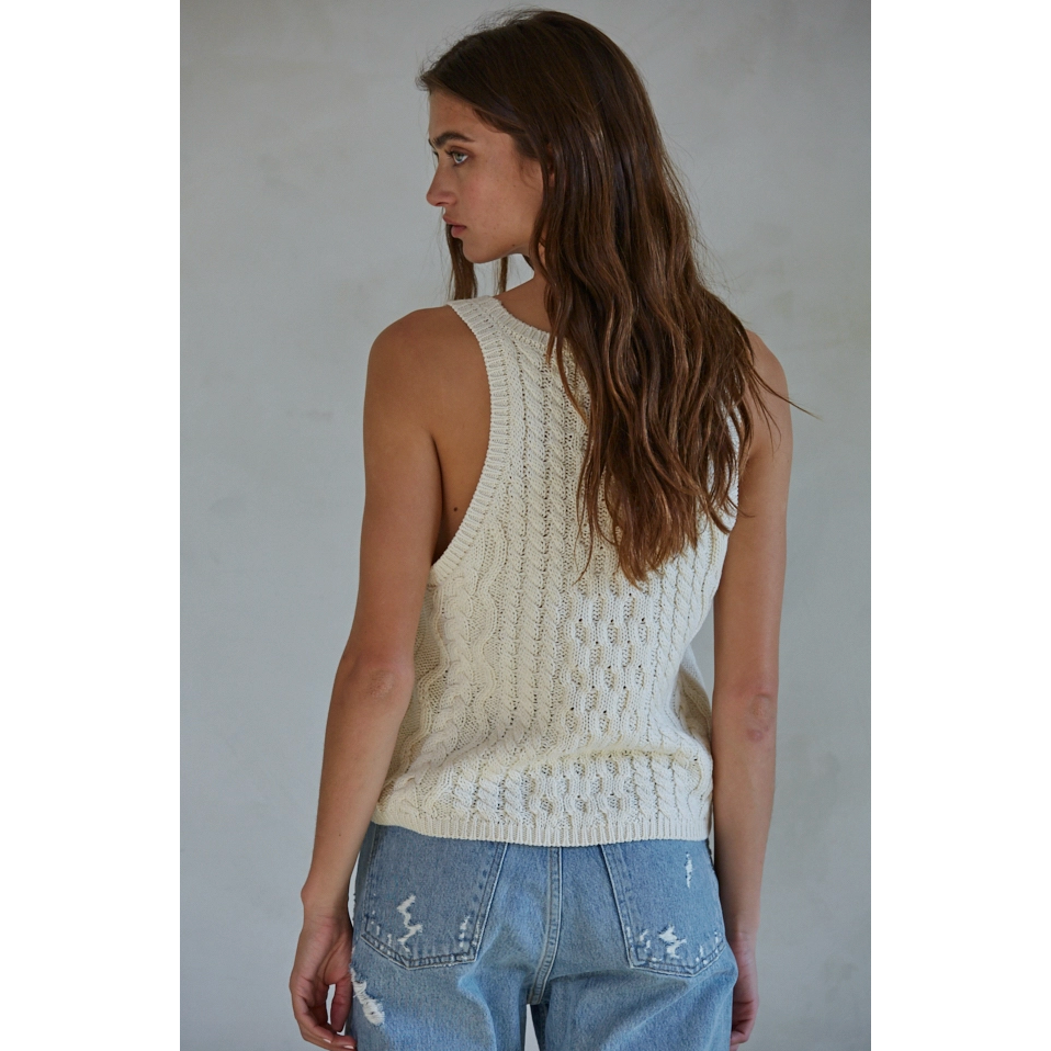 Seabreeze Cable Knit Tank