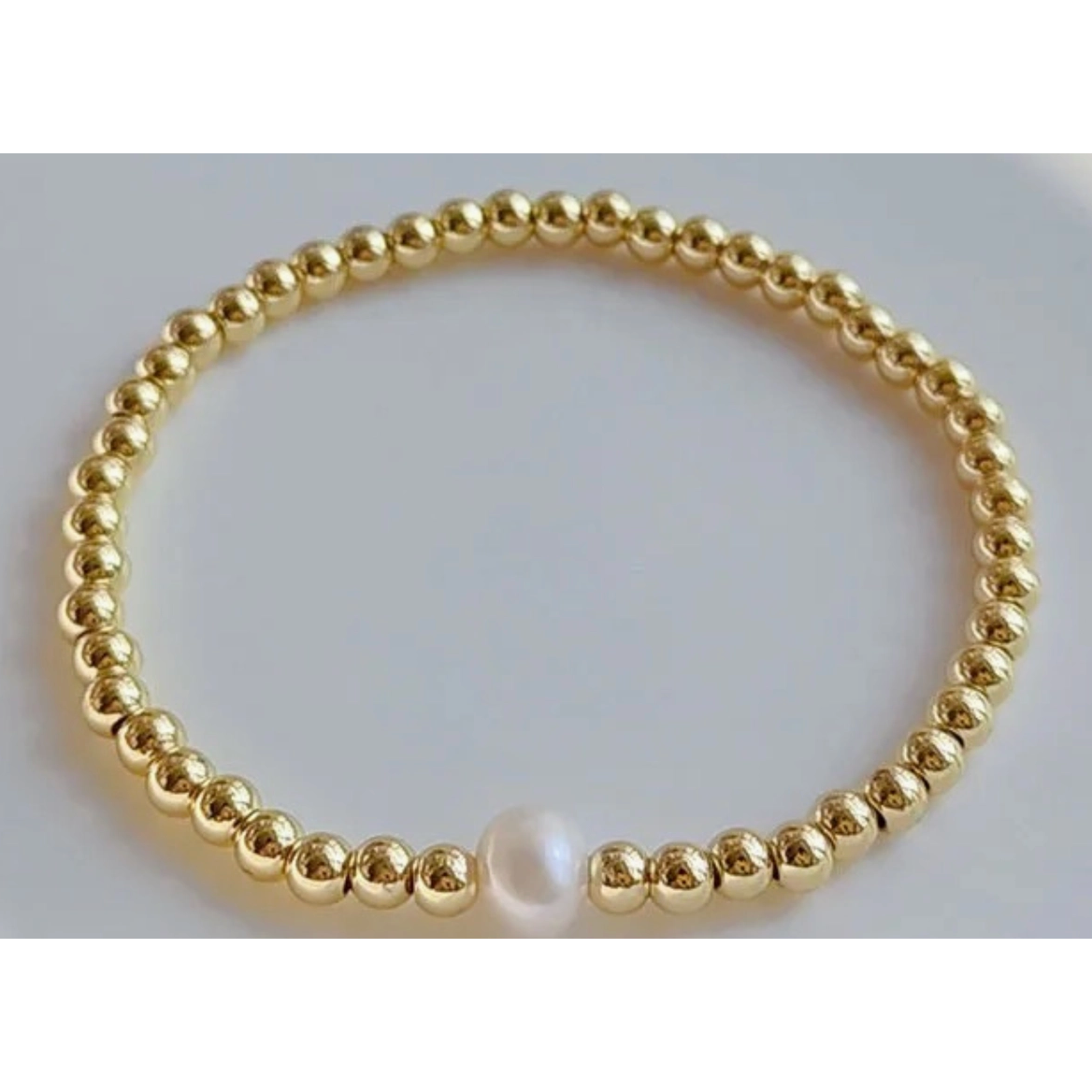 Single Pearl Beaded Bracelet