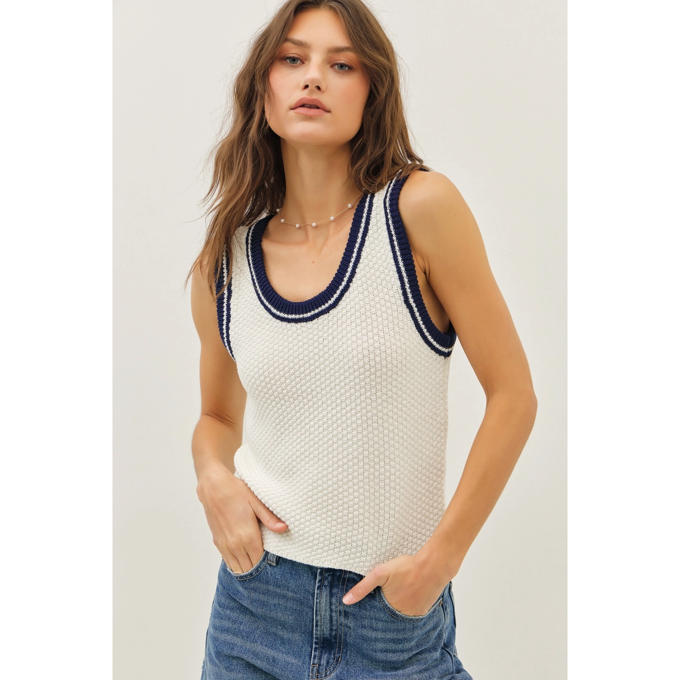 Varsity Vibes Knit Tank