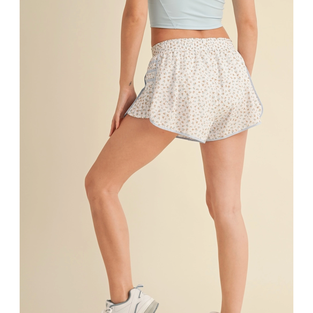 Petal Pleat Track Shorts