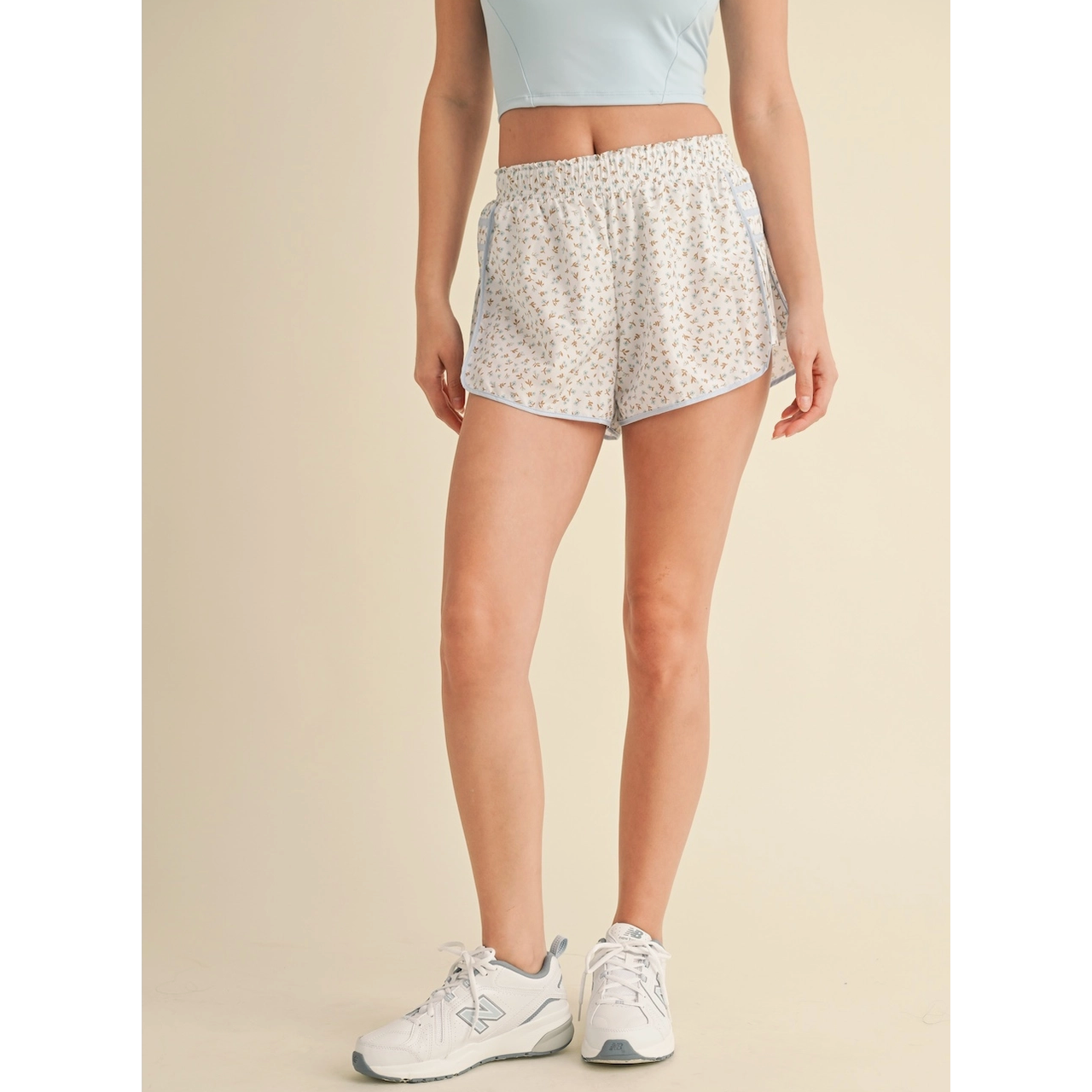 Petal Pleat Track Shorts