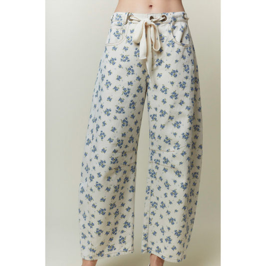 Floral Barrel Jeans
