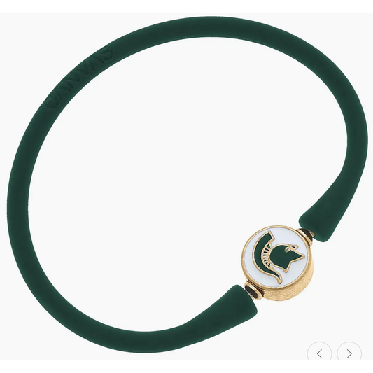 Michigan State Spartans Enamel Silicone Bracelet