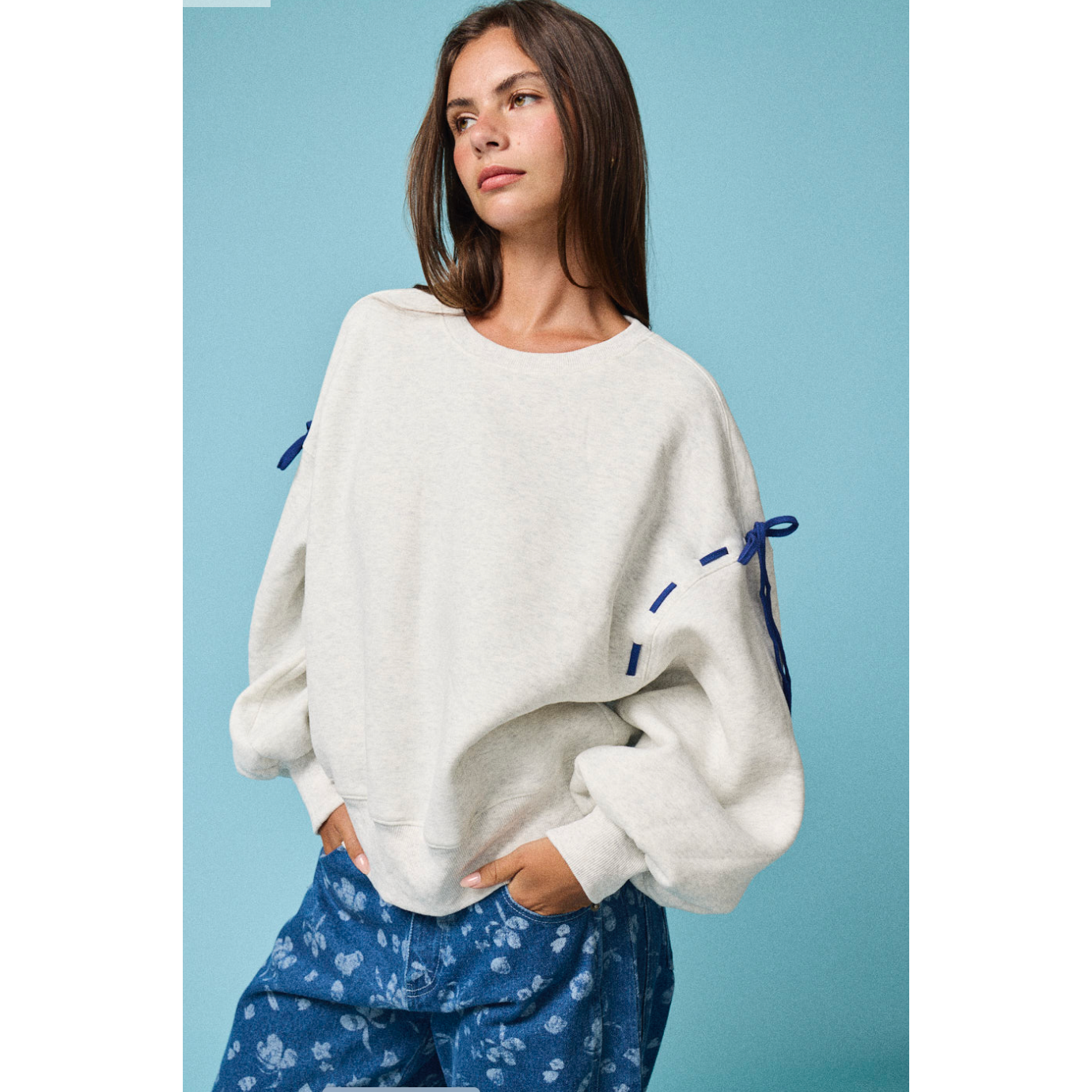 Ribbon Twist Sweatshirt
