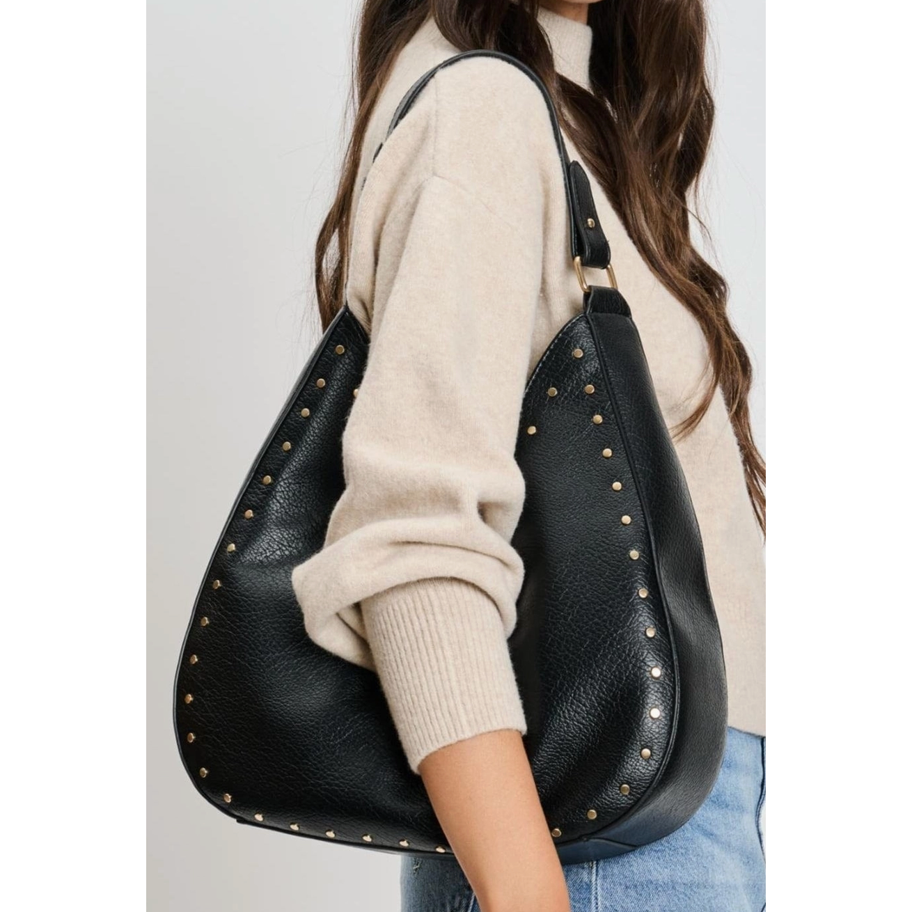 Olivia Studded Hobo Bag