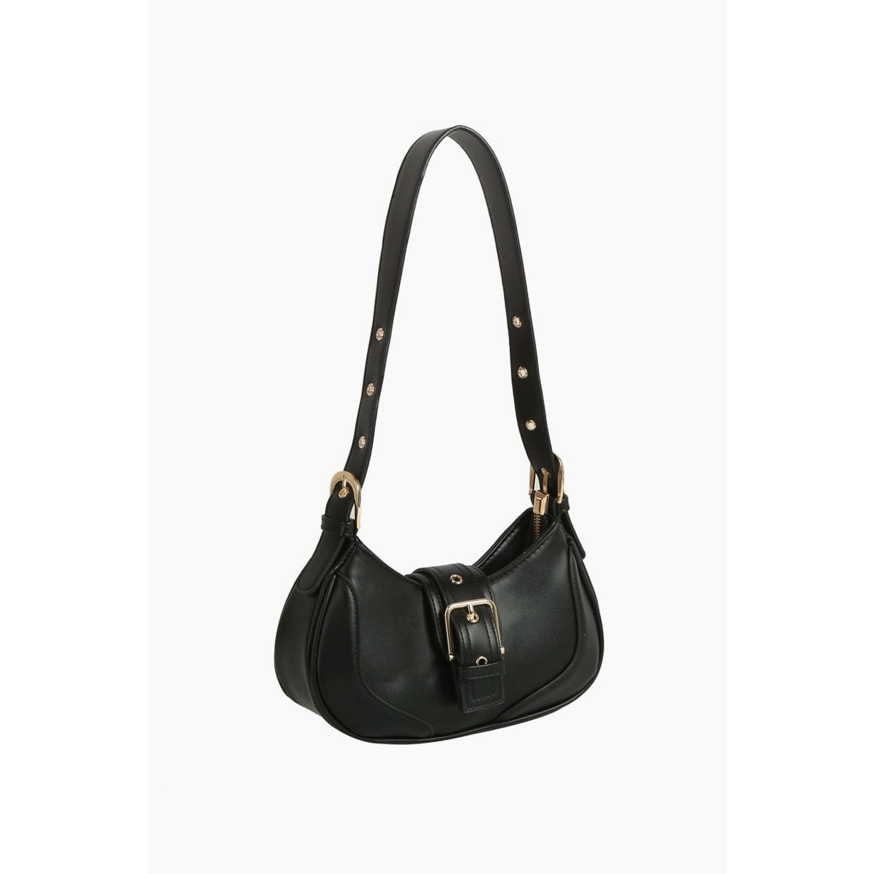 Buckle Baguette Shoulder Bag