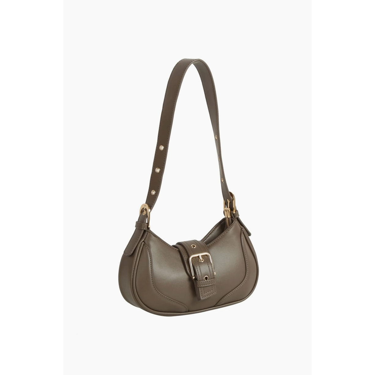 Buckle Baguette Shoulder Bag