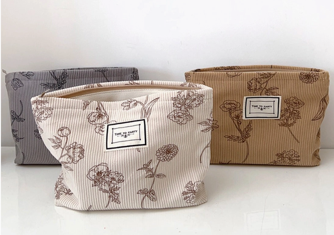 Floral Corduroy Bag