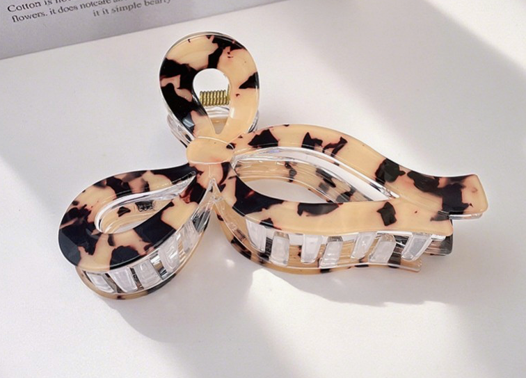 Jumbo Animal Print Bow Hair Clips
