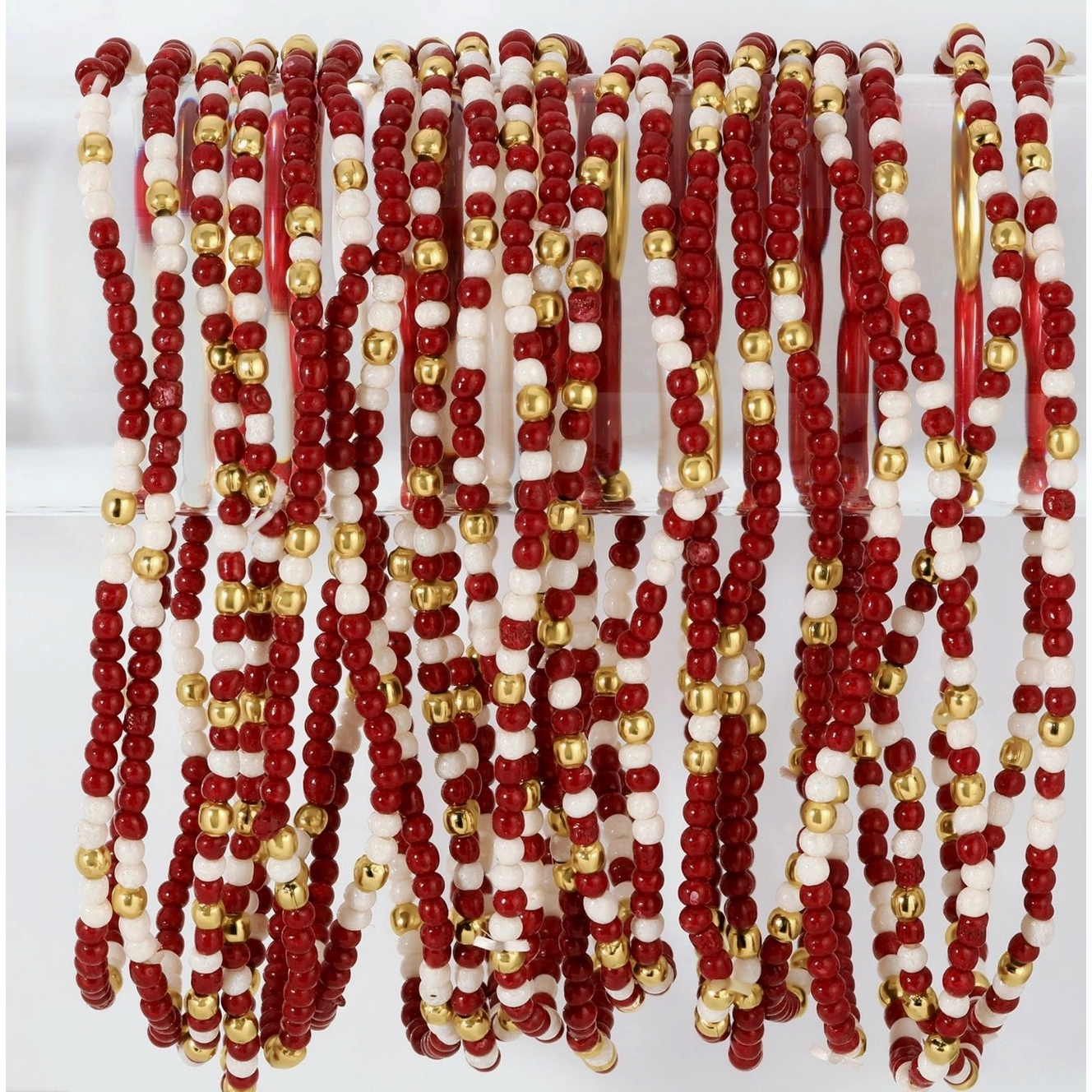 Stretch Beaded Game Day Bracelets